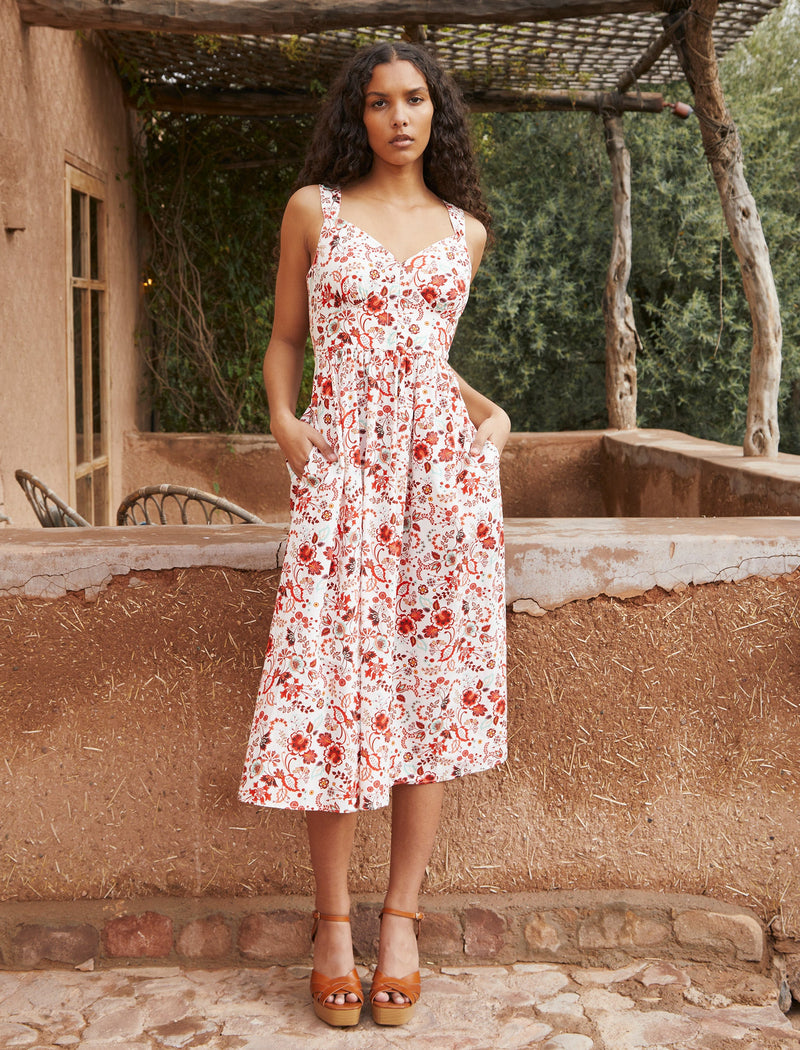 Summer Jam Mini Dress - Strappy Slip Dress in Red Floral Print | Showpo USA